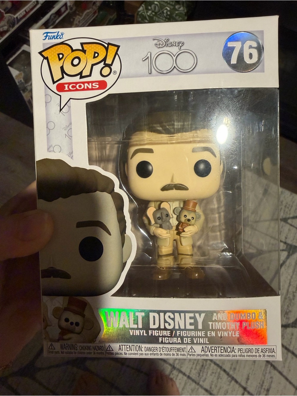 Funko Pop! Icons Walt Disney Holding Dumbo & Timothy Mouse Vinyl Figure